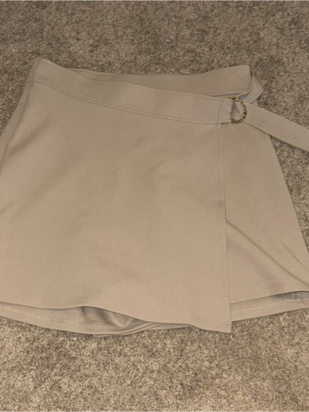 H&M Cream Wrap Skort with Buckle Detail